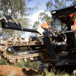 trencher on skid steer