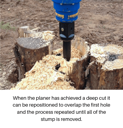 stump planer finish cut