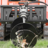 auger drive and bit on skid steer