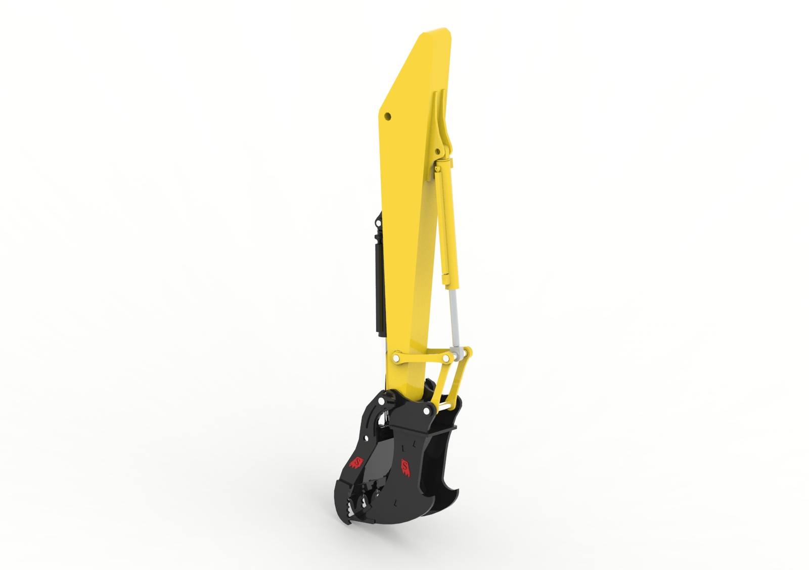 excavator thumb and stump puller combination