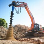Auger Drive on Large Excavator