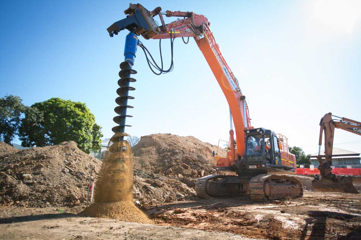 Auger Drive on Large Excavator