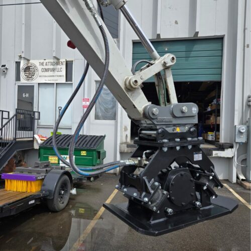 Excavator Compactor Plate on Takeuchi TB260 Excavator