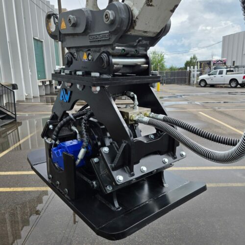 Excavator Compactor Plate on Takeuchi TB260 Excavator