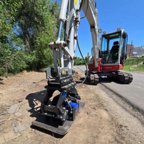 AttachWorx Compactor Plate on Takeuchi TB260