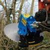 excavator tree saw