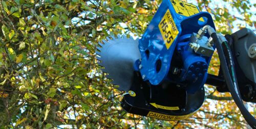 excavator tree saw